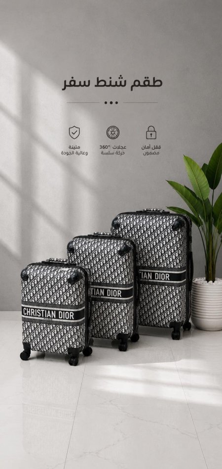 dior شنط سفر 3 قطع